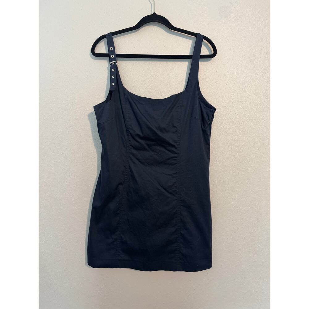 Maeve Navy Buckle Mini Dress XL - Picture 2 of 4